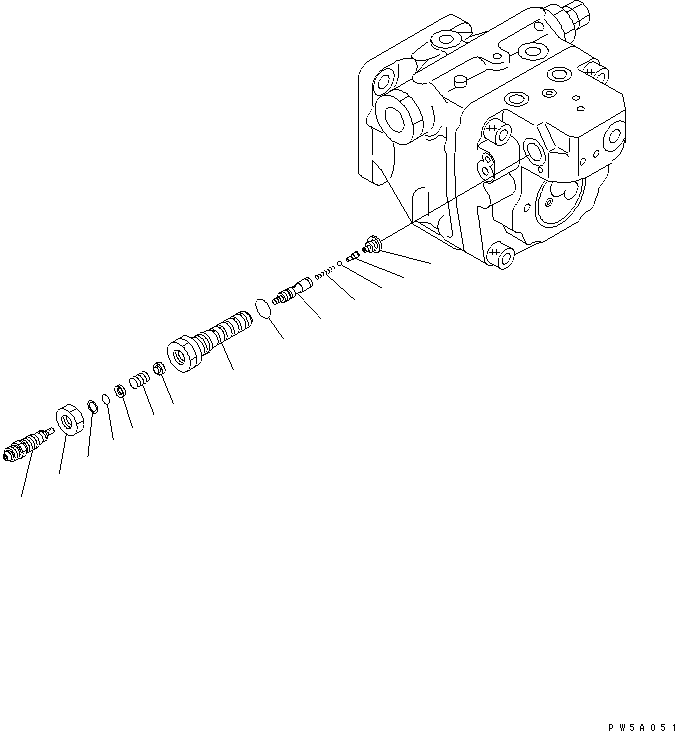 Komatsu parts book diagram for PC40MR-1 S/N 1001-UP: MAIN PUMP (4/6)(#1001-5500)