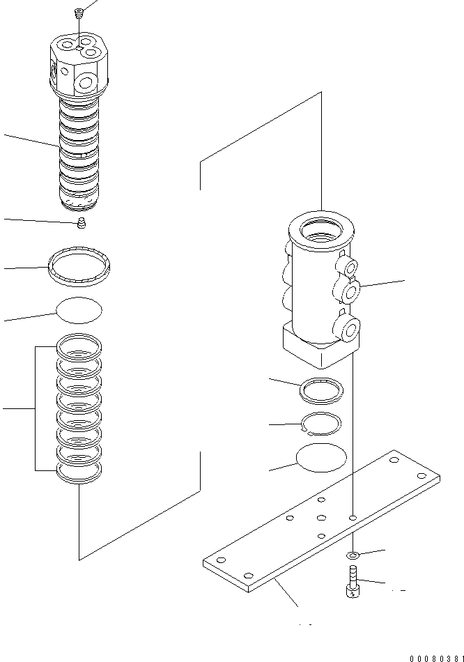 Komatsu parts book diagram for PC40MR-1 S/N 1001-UP: SWIVEL JOINT (INNER PARTS)