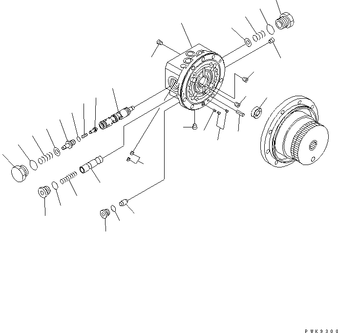 Komatsu parts book diagram for PC40MR-1 S/N 1001-UP: TRAVEL MOTOR (2/3)