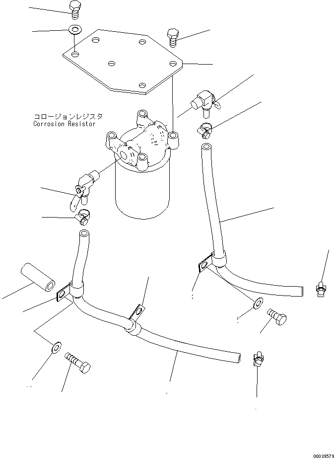 Excavators Komatsu / PC450-7K-E0 S/N K45001-UP(pc450-2u) / CORROSION RESISTER(030040 : B0920-01H0)