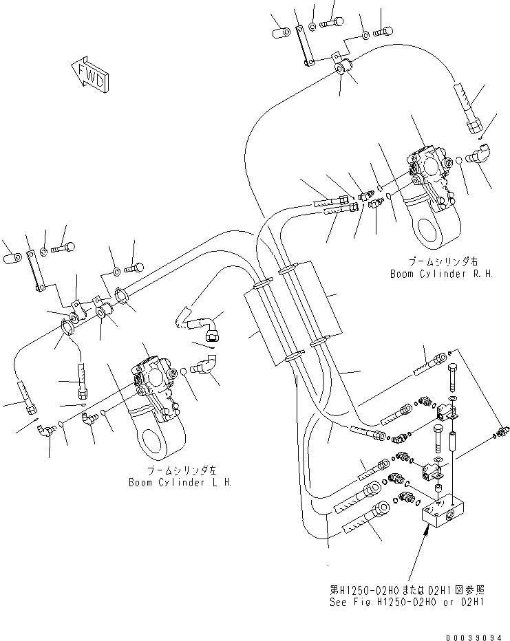 Excavators Komatsu / PC450-7K-E0 S/N K45001-UP(pc450-2u) / BURST VALVE LINE (BOOM CYLINDER SIDE)(150150 : H1250-01H0)