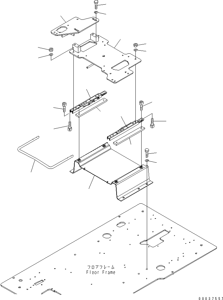 Excavators Komatsu / PC450-7K-E0 S/N K45001-UP(pc450-2u) / FLOOR FRAME (OPERATOR