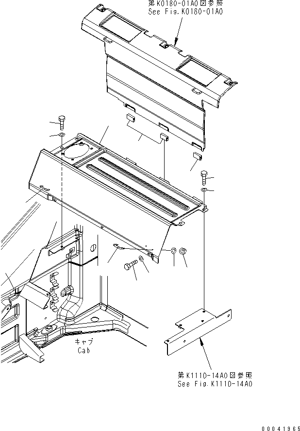 Excavators Komatsu / PC450-7K-E0 S/N K45001-UP(pc450-2u) / FLOOR FRAME (OPERATOR