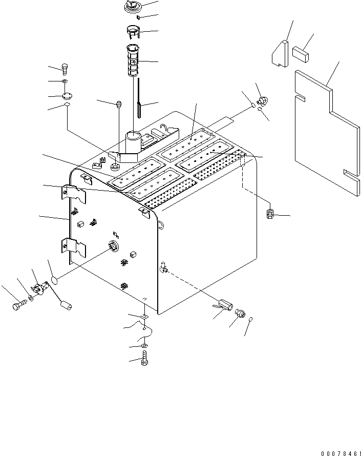 Excavators Komatsu / PC450-8 S/N K50001-UP(pc450-3u) / FUEL TANK (FOR FUEL REFILL PUMP) (#K50350-)(003002 : D0100-01A0A)