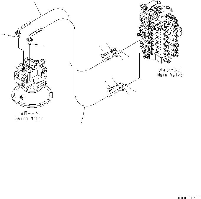 Excavators Komatsu / PC450-8 S/N K50001-UP(pc450-3u) / SWING LINE(006050 : H1340-01A0)