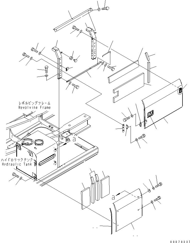 Excavators Komatsu / PC450-8 S/N K50001-UP(pc450-3u) / LEFT SIDE DOOR (MACHINE CAB) (#K50001-K50349)(009013 : M1130-01A0)