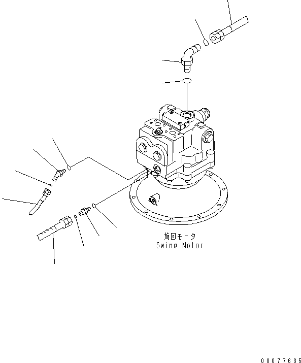 Excavators Komatsu / PC450-8 S/N K50001-UP(pc450-3u) / SWING MOTOR (CONNECTING PARTS)(010003 : N1220-01A0)