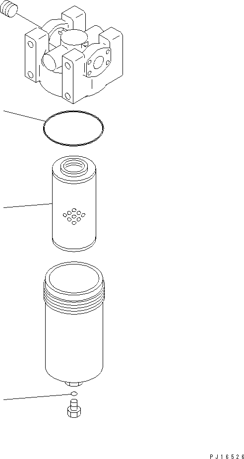 Excavators Komatsu / PC450-8 S/N K50001-UP(pc450-3u) / RETURN FILTER(017146 : Y1850-01A0)