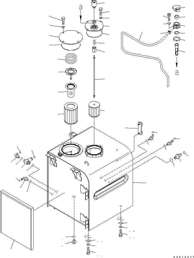 Excavators Komatsu / PC450-7K S/N K40001-UP(pc450-7u) / HYDRAULIC TANK(150010 : H0110-01A0)