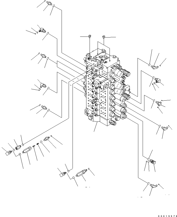 Excavators Komatsu / PC450-7K S/N K40001-UP(pc450-7u) / MAIN VALVE (CONNECTING PARTS) (1/2)(150020 : H0120-01A0)