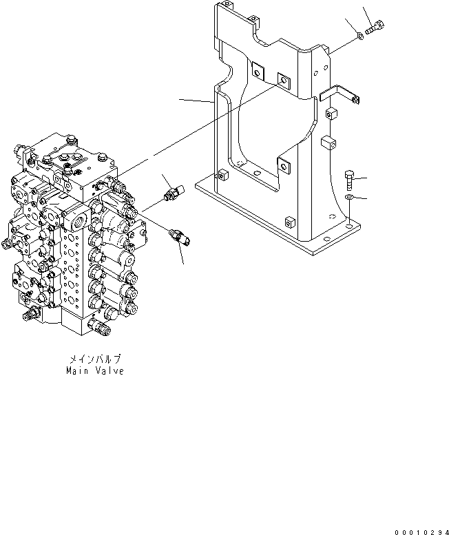 Excavators Komatsu / PC450-7K S/N K40001-UP(pc450-7u) / MAIN VALVE (VALVE BRACKET)(150040 : H0120-03A0)