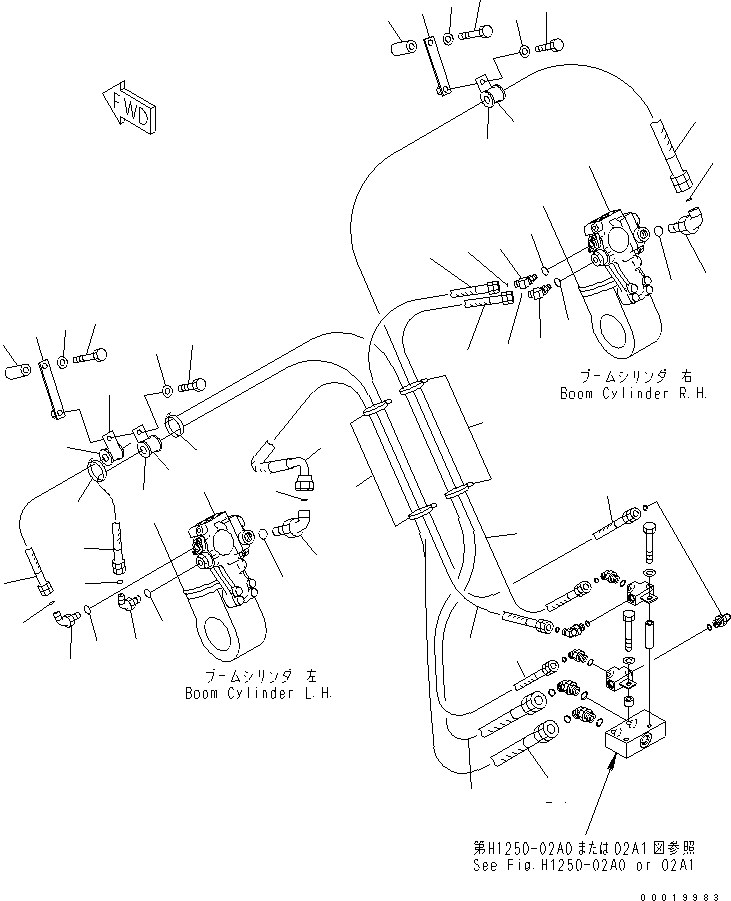 Excavators Komatsu / PC450-7K S/N K40001-UP(pc450-7u) / BURST VALVE LINE (BOOM CYLINDER SIDE)(150160 : H1250-01A0)
