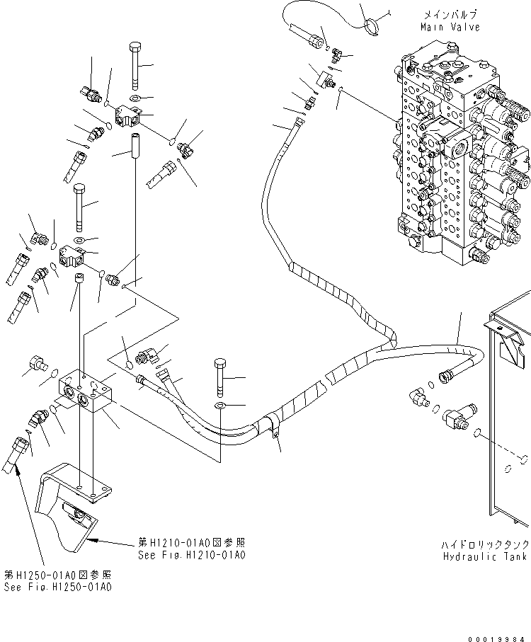 Excavators Komatsu / PC450-7K S/N K40001-UP(pc450-7u) / BURST VALVE LINE (BOOM) (CHASSIS SIDE)(150170 : H1250-02A0)