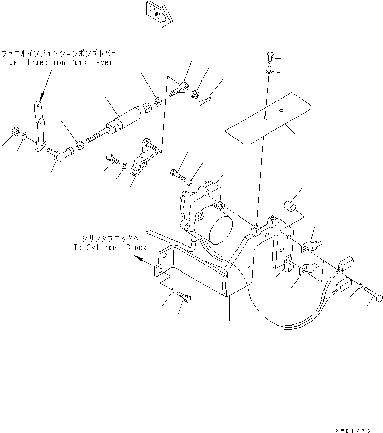 Komatsu parts book diagram for PC450LC-6 S/N 10001-UP: FUEL CONTROL (ELECTRIC GOVERNOR)