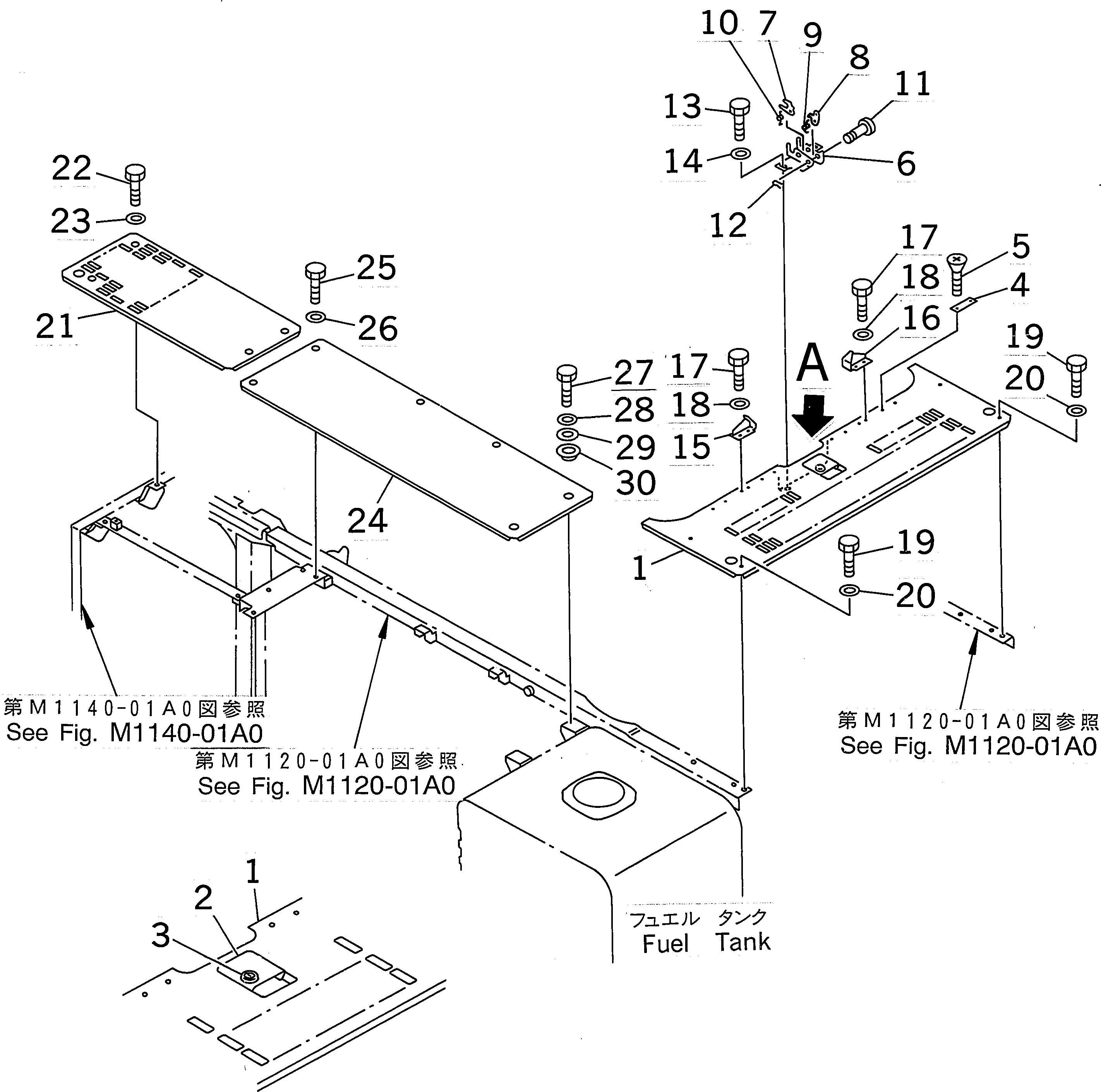 Komatsu parts book diagram for PC450LC-6 S/N 10001-UP: COVER (UPPER) (MACHINE CAB)(#10001-11999)