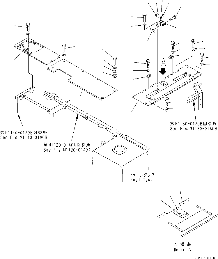 Komatsu parts book diagram for PC450LC-6 S/N 10001-UP: COVER (UPPER) (MACHINE CAB) (FOR ADDITIONAL PIPING) (FOR DEMOLITION FRONT)(#12560-)