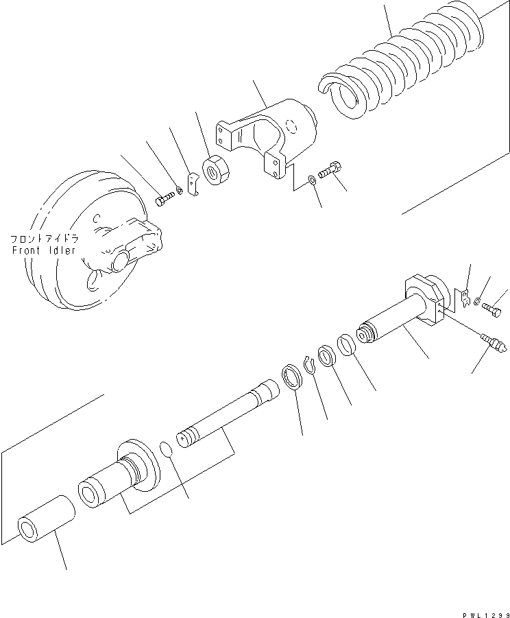 Komatsu parts book diagram for PC450LC-6 S/N 10001-UP: IDLER CUSHION(#12144-)