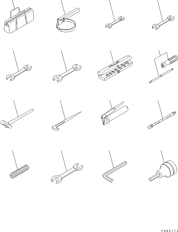 Komatsu parts book diagram for PC450LC-6 S/N 10001-UP: TOOL (FOR POWER PULL UP WINDOW TYPE CAB)(#10001-11999)