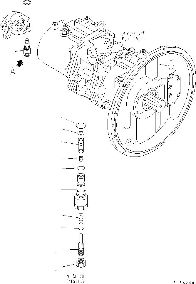 Komatsu parts book diagram for PC450LC-6 S/N 10001-UP: MAIN PUMP (13/13)(#10001-11999)