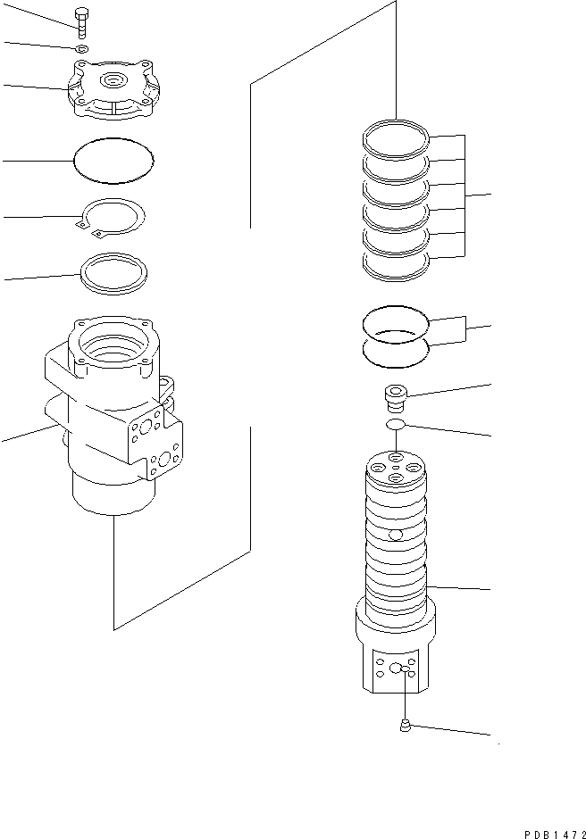 Komatsu parts book diagram for PC450LC-6 S/N 10001-UP: SWIVEL JOINT(#10001-12143)