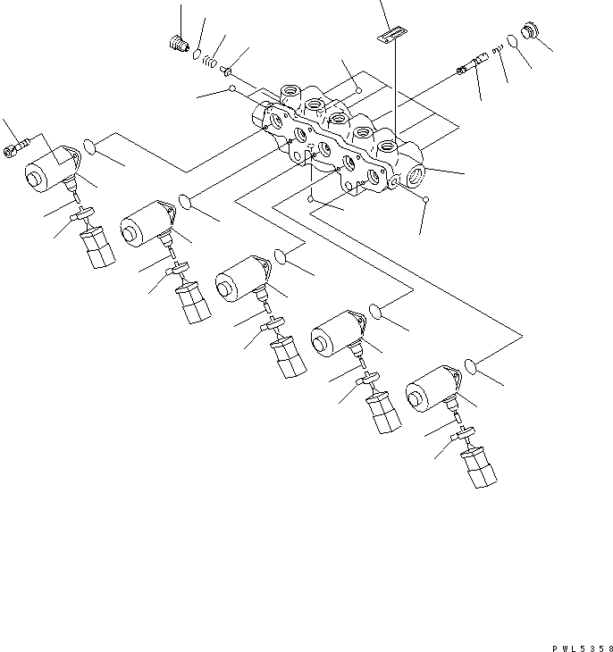 Komatsu parts book diagram for PC450LC-6 S/N 10001-UP: SOLENOID VALVE (INNER PARTS)(#12144-)