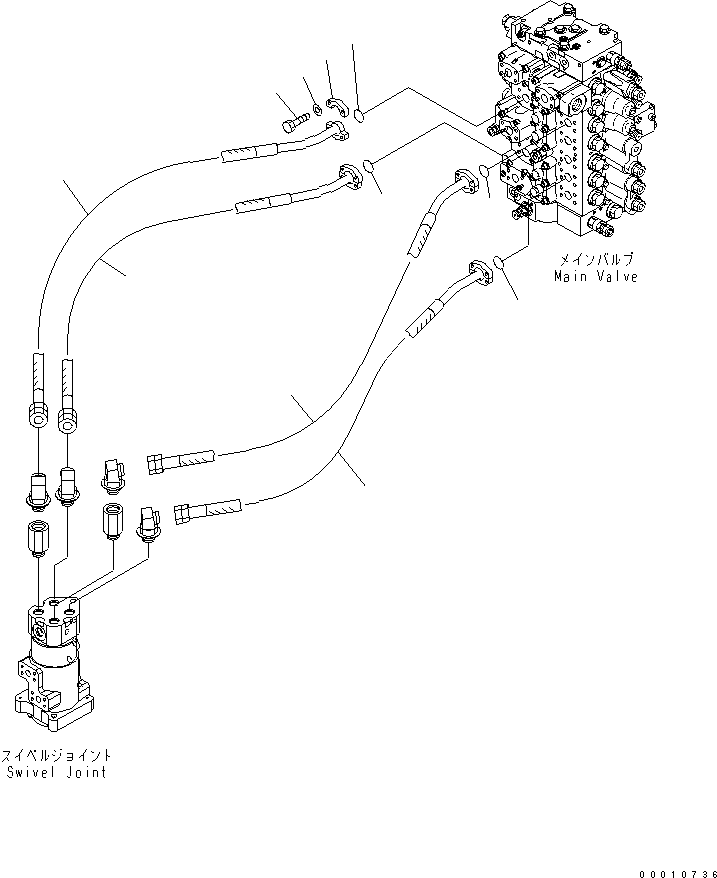 Komatsu parts book diagram for PC450LC-7K S/N K40001-UP: TRAVEL LINE