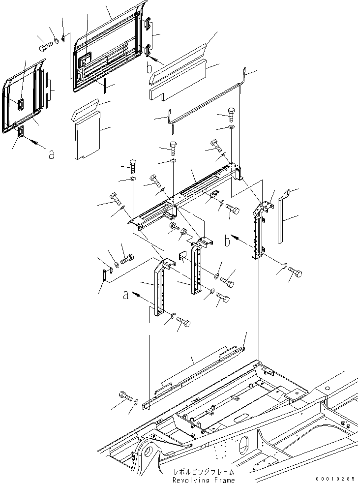 Komatsu parts book diagram for PC450LC-7K S/N K40001-UP: RIGHT SIDE DOOR (MACHINE CAB) (1/2)