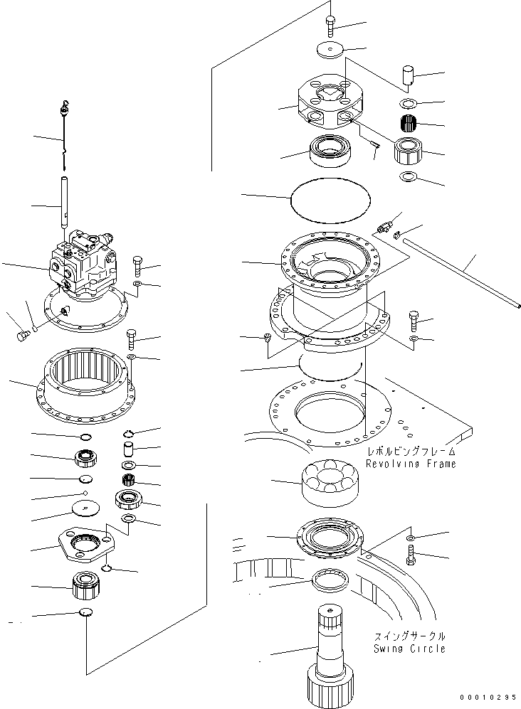 Komatsu parts book diagram for PC450LC-7K S/N K40001-UP: SWING MACHINERY