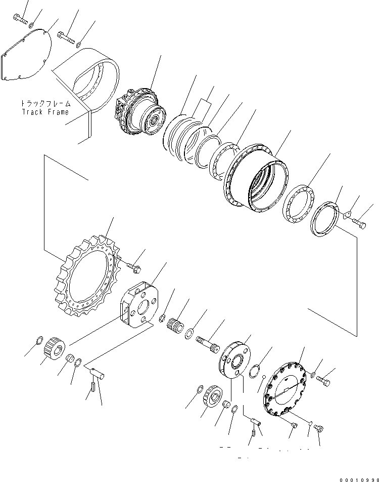 Komatsu parts book diagram for PC450LC-7K S/N K40001-UP: FINAL DRIVE