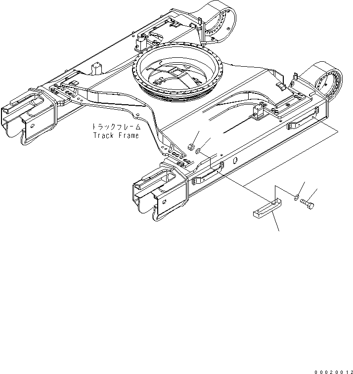 Komatsu parts book diagram for PC450LC-7K S/N K40001-UP: ADDITIONAL TRACK FRAME STEP (FOR 800MM AND 900MM WIDE TRACK SHOE)