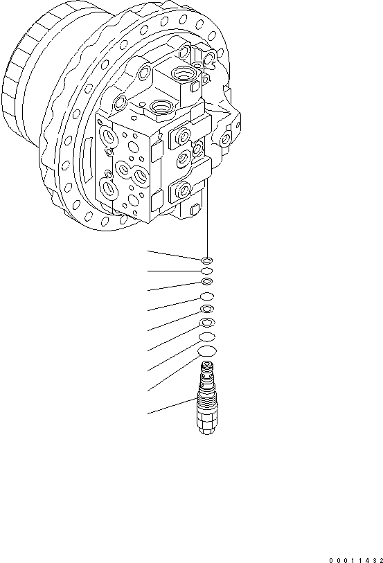Komatsu parts book diagram for PC450LC-7K S/N K40001-UP: TRAVEL MOTOR (3/3)