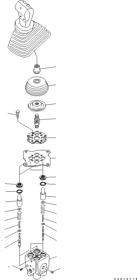 Komatsu parts book diagram for PC450LC-7K S/N K40001-UP: WORE EQIUPMENT LEVER (R.H.) (1/2)