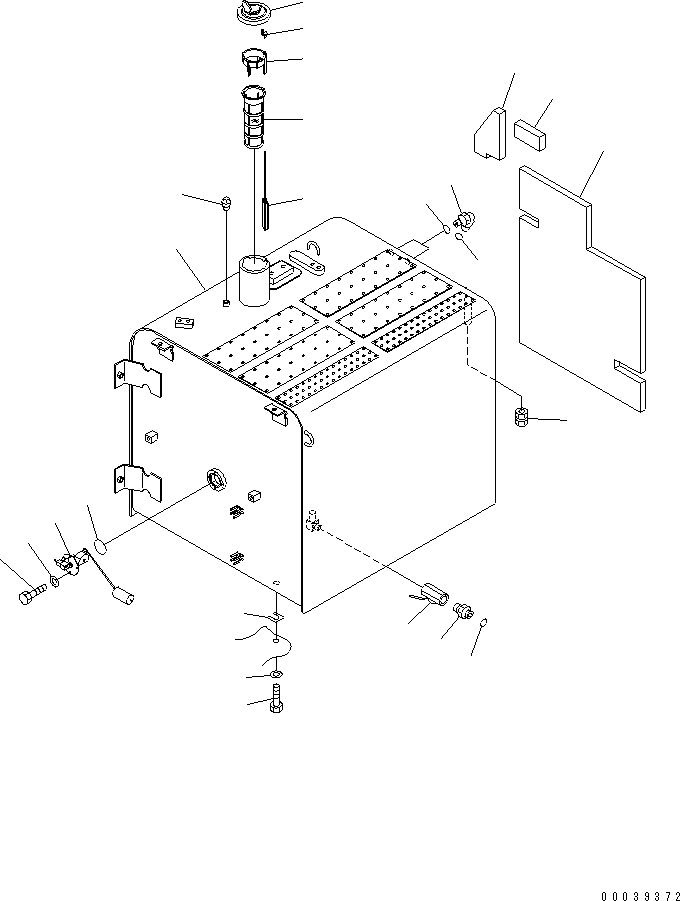 Komatsu parts book diagram for PC450LCHD-8 S/N K50001-UP: FUEL TANK (FOR FUEL REFILL PUMP) (#K50001-K50349)