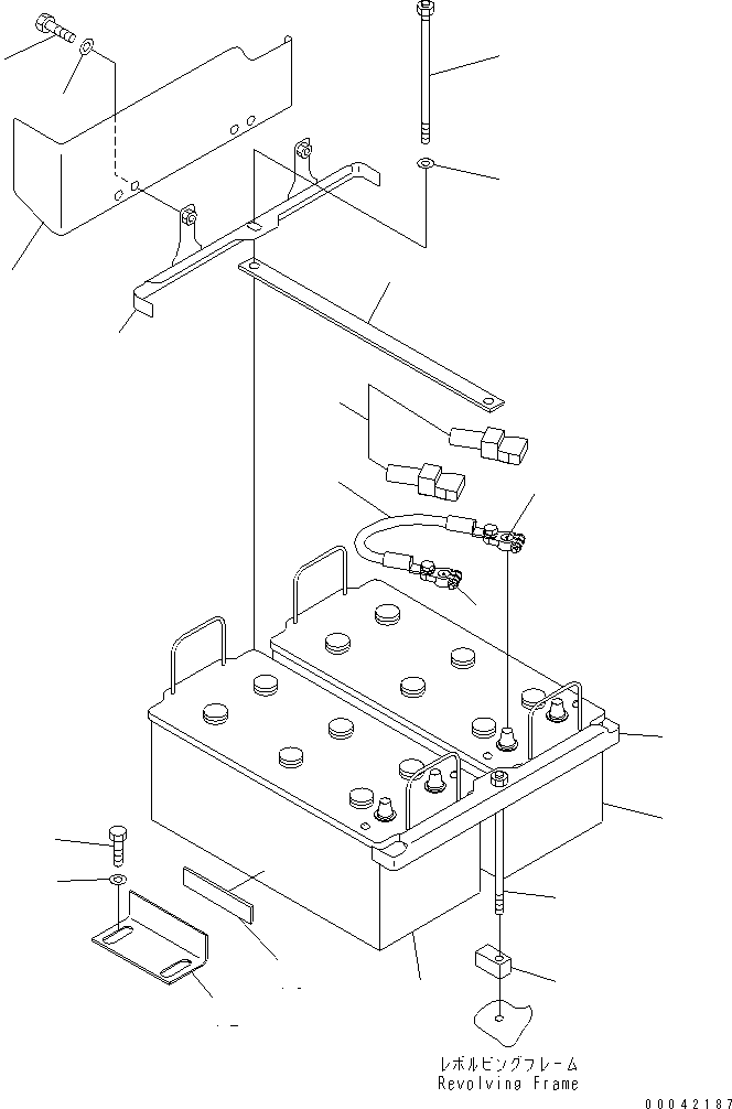 Komatsu parts book diagram for PC450LCHD-8 S/N K50001-UP: BATTERY