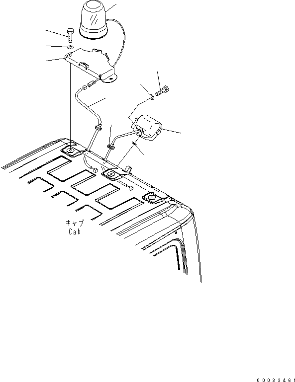 Komatsu parts book diagram for PC450LCHD-8 S/N K50001-UP: BEACON LAMP