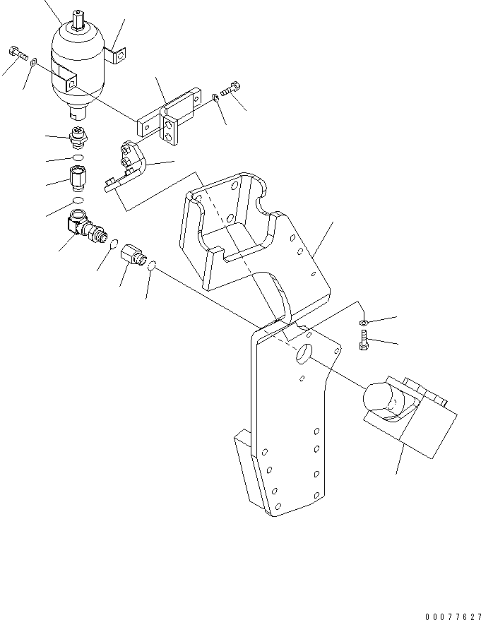 Komatsu parts book diagram for PC450LCHD-8 S/N K50001-UP: ATTACHMENT LINES (ACCUMULATOR LOWER) (1 ACTUATOR)