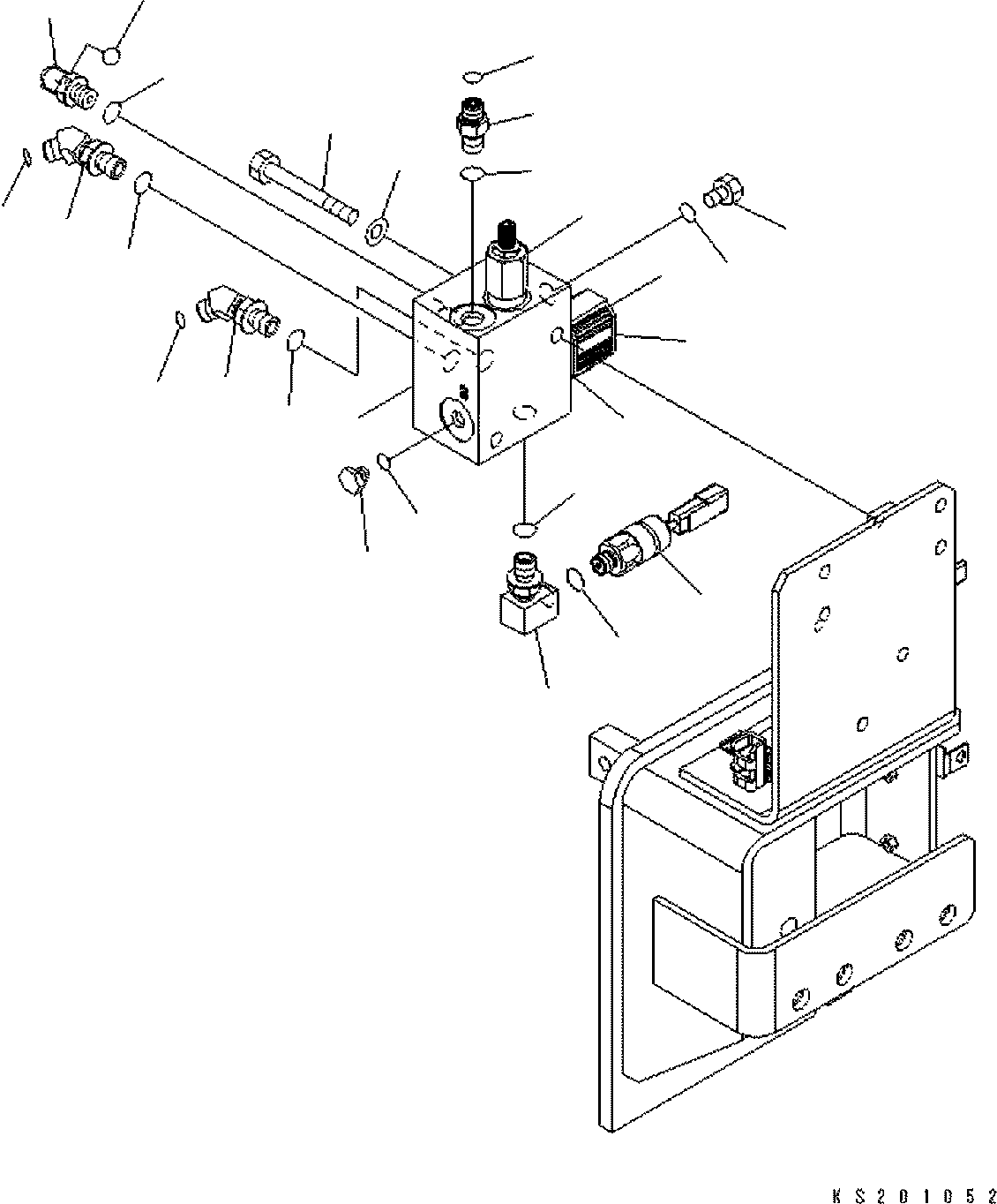 Komatsu parts book diagram for PC450LCHD-8 S/N K50001-UP: QUICK COUPLER LINES (QUICK COUPLER VALVE) (1 OR 2 ACTUATOR) (#K50001-K50493)