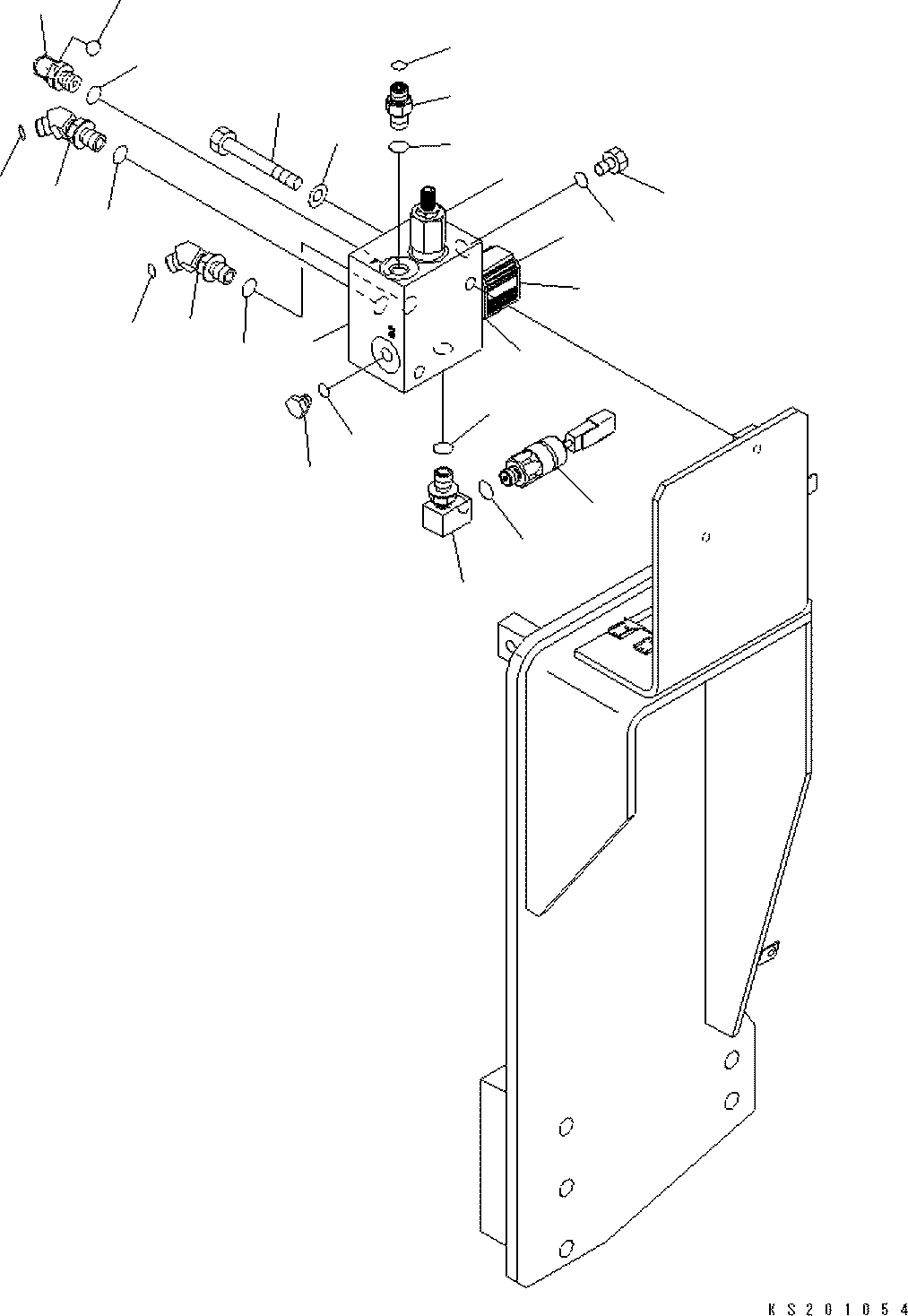 Komatsu parts book diagram for PC450LCHD-8 S/N K50001-UP: QUICK COUPLER LINES (QUICK COUPLER VALVE) (#K50001-K50493)