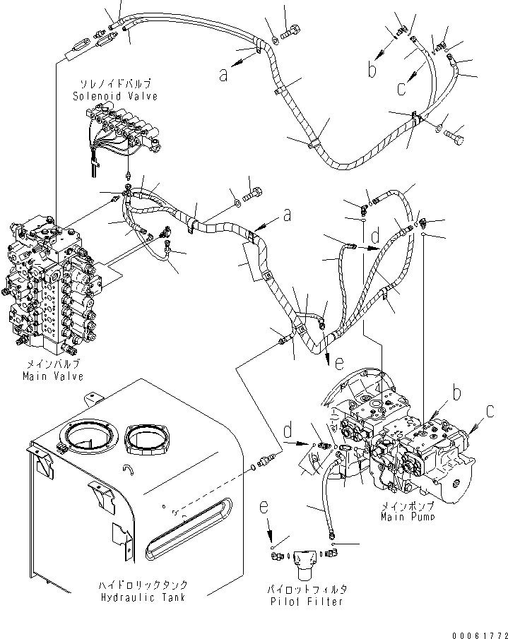 Komatsu parts book diagram for PC450LCHD-8 S/N K50001-UP: LS LINE