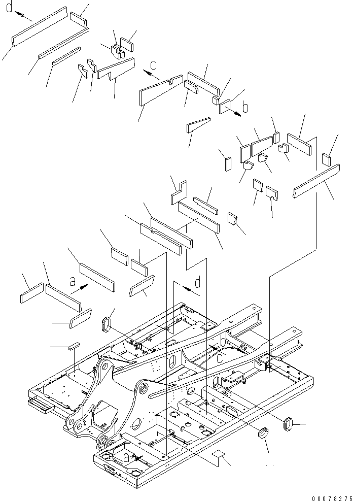 Komatsu parts book diagram for PC450LCHD-8 S/N K50001-UP: REVOLVING FRAME (2/2) (#K50350-)
