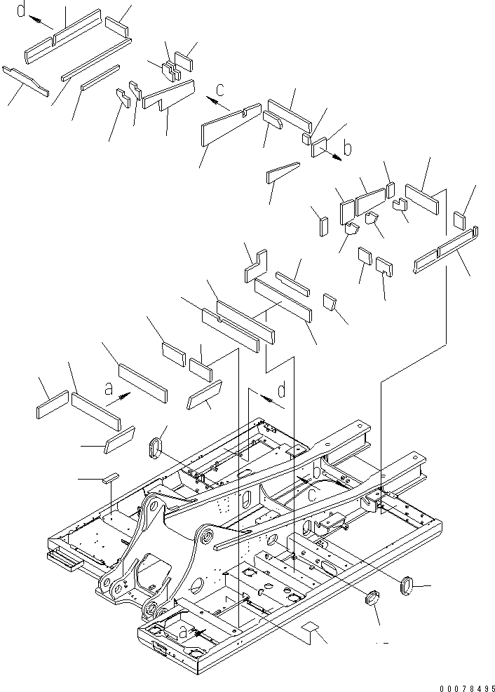 Komatsu parts book diagram for PC450LCHD-8 S/N K50001-UP: REVOLVING FRAME (2/2) (DEMOLITION SPEC.) (#K50350-)