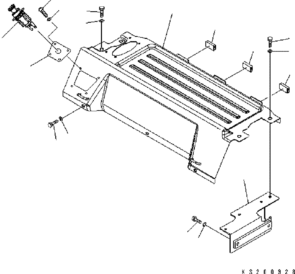Komatsu parts book diagram for PC450LCHD-8 S/N K50001-UP: OPERATORґS CAB (CAB IN PARTS) (LUGGAGE COVER)