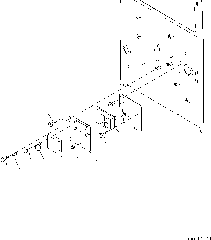 Komatsu parts book diagram for PC450LCHD-8 S/N K50001-UP: OPERATORґS CAB (CAB IN PARTS) (AIR CONDITIONER AND KOMTRAX CONTROLLER)