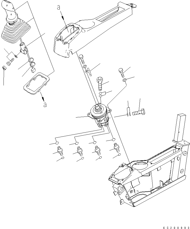 Komatsu parts book diagram for PC450LCHD-8 S/N K50001-UP: OPERATORґS CAB (FLOOR) (LEVER L.H.)