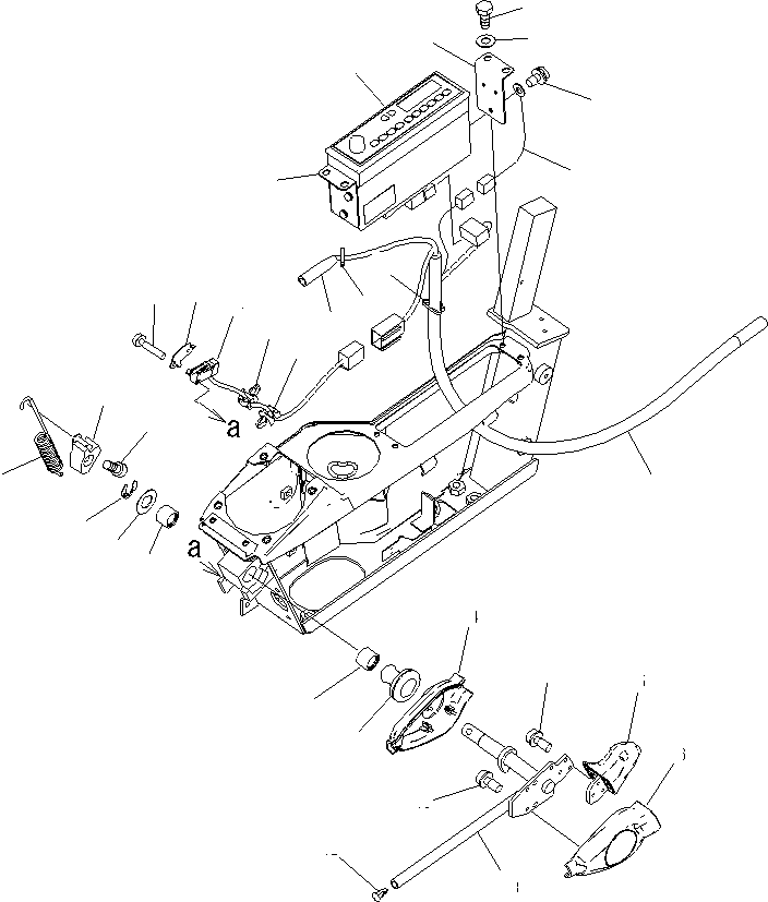 Komatsu parts book diagram for PC450LCHD-8 S/N K50001-UP: OPERATORґS CAB (FLOOR) (P.P.C. LOCK LEVER AND RADIO) (#K50001-K50217)
