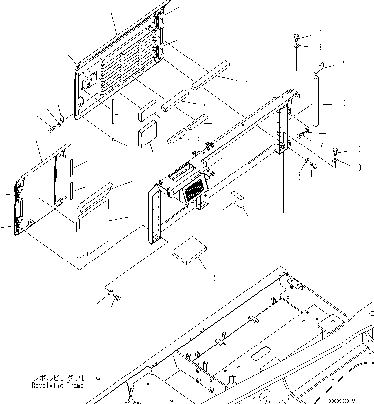 Komatsu parts book diagram for PC450LCHD-8 S/N K50001-UP: RIGHT SIDE DOOR (MACHINE CAB) (2/3) (#K50001-K50349)