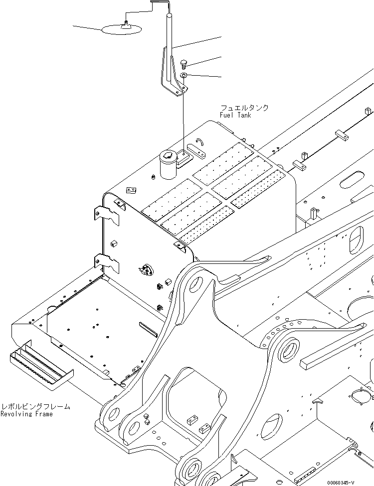 Komatsu parts book diagram for PC450LCHD-8 S/N K50001-UP: REAR VIEW MIRROR