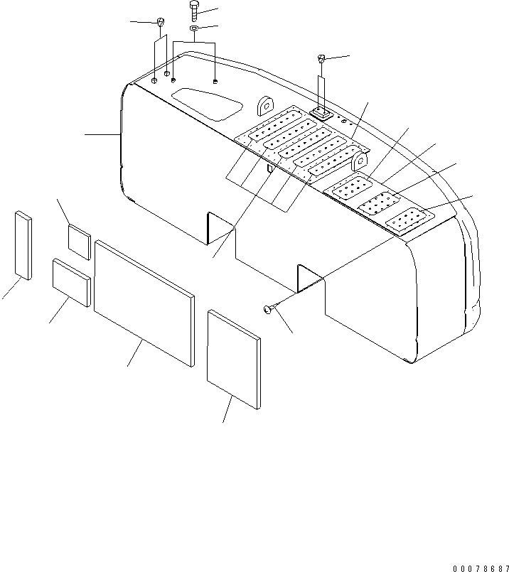 Komatsu parts book diagram for PC450LCHD-8 S/N K50001-UP: COUNTER WEIGHT (9220KG) (#K50008-)