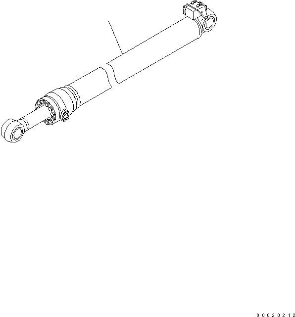 Komatsu parts book diagram for PC450LCHD-8 S/N K50001-UP: ARM CYLINDER (FOR BURST VALVE) (FOR 2.4M ARM)