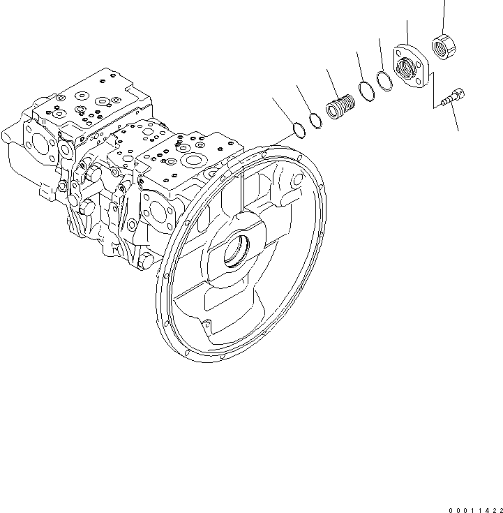 Komatsu parts book diagram for PC450LCHD-8 S/N K50001-UP: MAIN PUMP (5/11) (#K50484-)